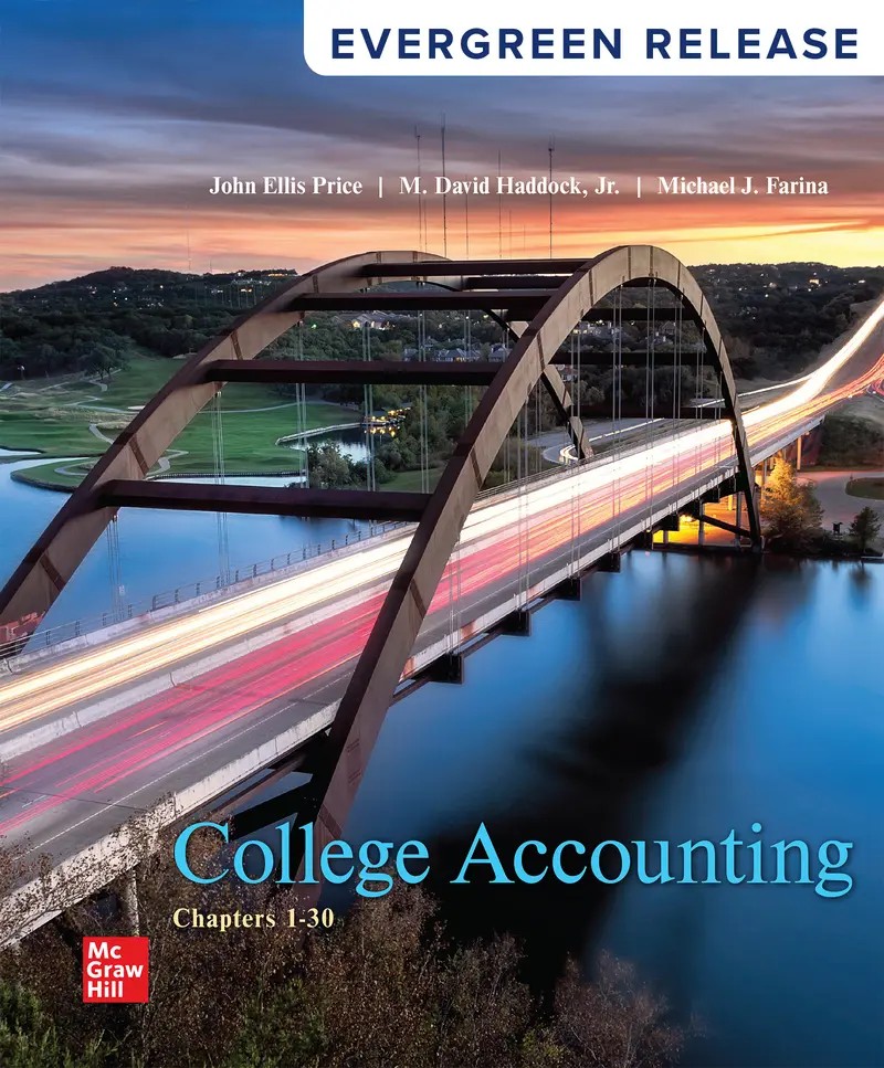 College Accounting Chapters 1: 30 2026 Release 1e Price Test Bank