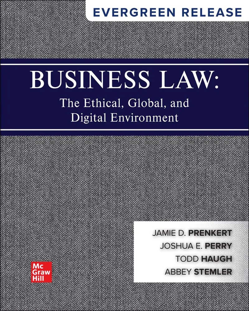 Business Law: The Ethical Global and Digital Environment 2025 Release 1e Prenkert Test Bank