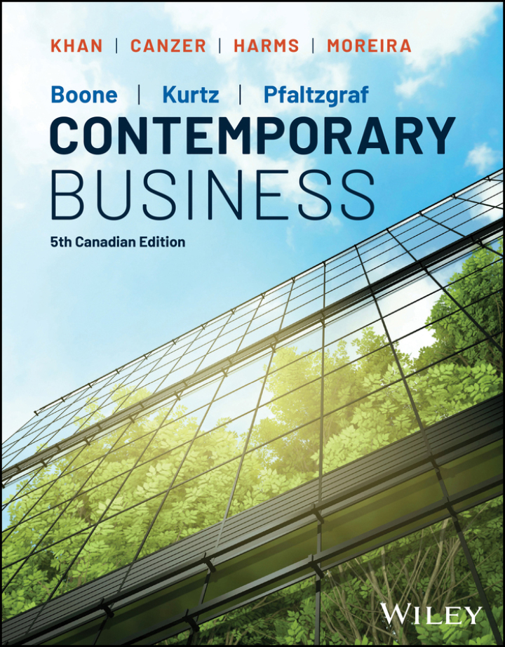 Contemporary Business Canadian Edition 5e Boone; David L Solutions Manual