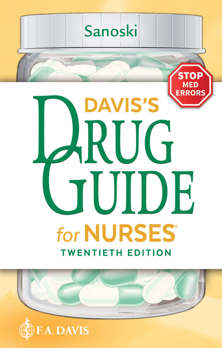Davis's Drug Guide for Nurses 20e Sanoski Test Bank